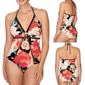 Time and Tru Women's Floral One Piece Swimsuit Size XL 16-18